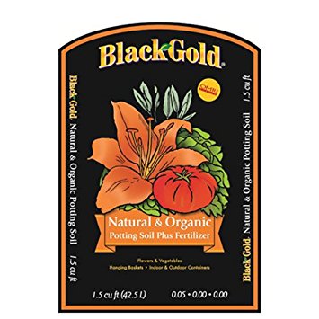 Black Gold Natural and All Organic Potting Soil  1.5 Cubic Feet