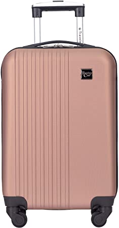 Travelers Club Cosmo Hardside Spinner Luggage, Rose Gold, Carry-On 20-Inch