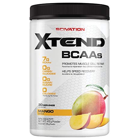 Scivation Xtend BCAA Powder, Branched Chain Amino Acids, BCAAs, Mango, 30 Servings