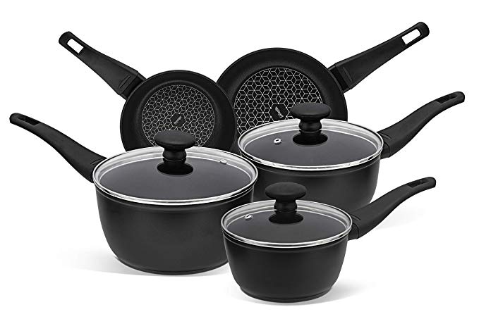 Prestige – Thermo Smart – Pots and Pans Set – 5 Piece Cookware Set Non Stick  – Induction, Gas and Electric Hobs