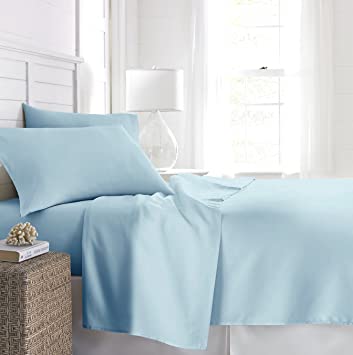 Egyptian Luxury Bed Sheet Set - Hotel Collection with Deep Pockets, Wrinkle and Fade Resistant, Hypoallergenic Sheet and Pillow Case Set (Aqua, Full)