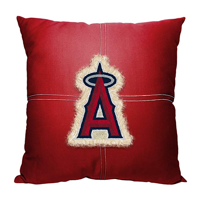 Officially Licensed MLB Decorative Letterman Pillow, Soft & Comfortable, Throws & Bedding, 18" x 18"