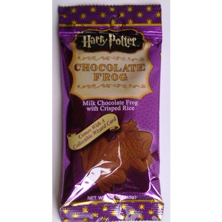 Harry Potter Milk Chocolate Frog with Collectible Wizard Trading Card 4 Packs