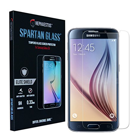 Hephaestus® SPARTAN GLASS® 9H Tempered Glass Anti-Scratch Shatter-Proof Screen Protector for Samsung Galaxy S6