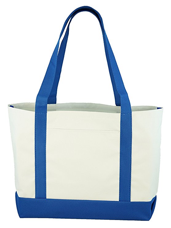 Daily Tote with Shoulder Length Handles and Outside Pocket