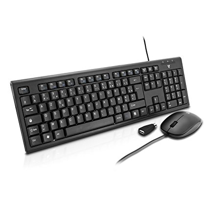 V7 CKU100 USB QWERTY English Black - keyboards (USB, Universal, Mechanical key switch, QWERTY, English, Wired)