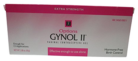 Options Gynol II Extra Strength Vaginal Contraceptive Jelly, 2.85 oz - 3 Count
