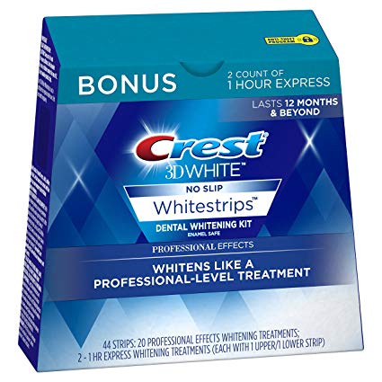 Crest 3D White Dental Whitening Kit, Professional Effects Whitestrips, 44 Count (Pack of 1)