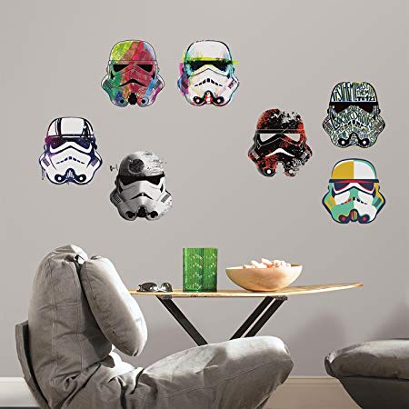 RoomMates Star Wars Artistic Storm Trooper Heads Peel And Stick Wall Decals