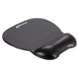 Innovera Gel Mouse Pad with Wrist Rest Nonskid Base 8-14 x 9-58 Inches Black 51450