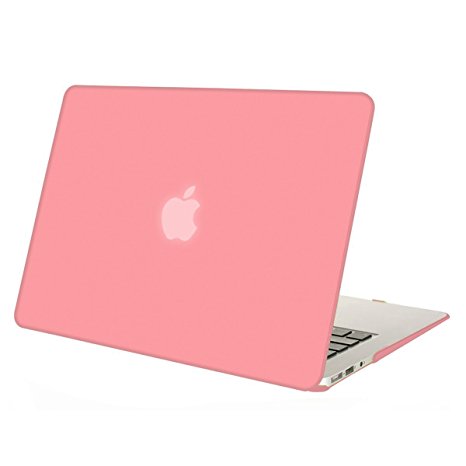 Mosiso Plastic Hard Case Cover for MacBook Air 13 Inch (Models: A1369 and A1466), Pink
