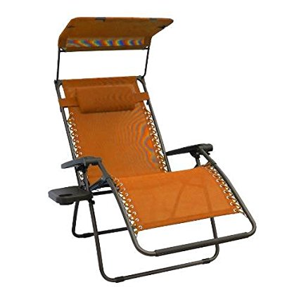 Bliss Hammocks Gravity Free X-Wide Recliner with Canopy Shade and Cup Tray