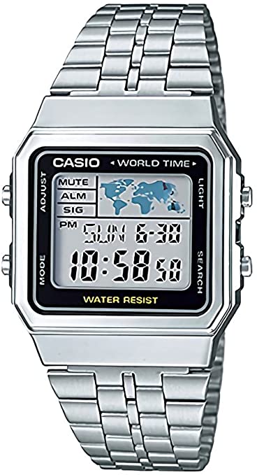 Casio Men's Classic A500WA-1 Silver Stainless-Steel Quartz Watch