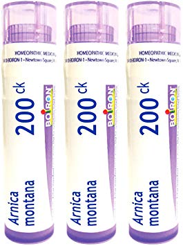 Boiron Arnica Montana 200ck, 80 Pellets, Homeopathic Medicine for Muscle Pain, Stiffness, 3 Count