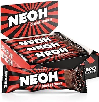 NEOH Zero Added Sugar Chocolate Crunch Bar | Keto-Friendly & Low Carb | 115 kcal & 1g Sugar | 6g Protein | The Healthy Alternative to Traditional Sweets | 12 Pack