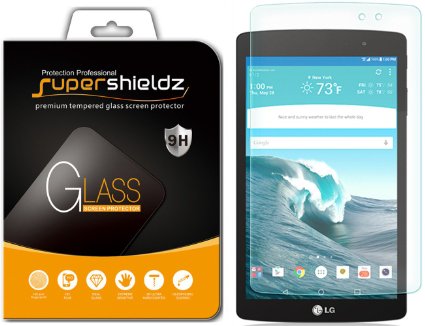 LG G Pad X8.3 Tempered Glass Screen Protector, Supershieldz® LG G Pad X 8.3 Screen Protector Ballistics Glass 0.3mm 9H Hardness Featuring Anti-Scratch, Anti-Fingerprint, Bubble Free -Crystal Clear [1-Pack]- Retail Packaging