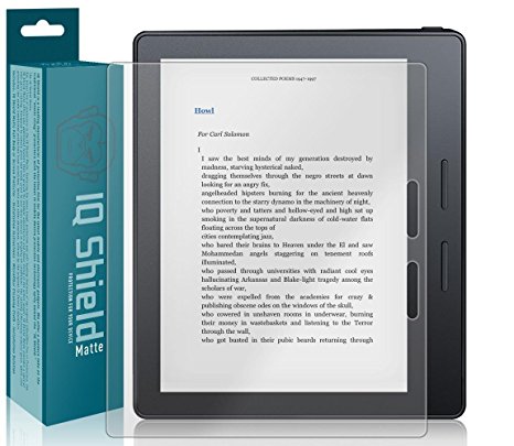 Kindle Oasis Screen Protector, IQ Shield Matte Full Coverage Anti-Glare Screen Protector for Kindle Oasis Bubble-Free Film - with