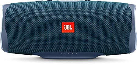 JBL Charge 4 Portable Bluetooth Speaker and Power Bank with Rechargeable Battery – Waterproof – Blue