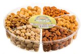Gourmet Nut Gift Tray 6 Section 2 Pound  Freshly Roasted Mixed Nuts Tray  Anniversary Birthday Gourmet Nuts Gift Basket