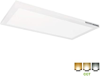 Hykolity 1x2 FT LED Flat Panel Flush Mount Light, 24W Ultra Slim Edge-Lit Ceiling Light Fixtures, 3/4/5K CCT 2400lm, Built-in Driver Surface Mount Light for Kitchen Garage Basement, ETL Listed