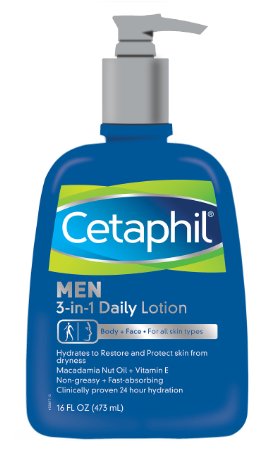 Cetaphil Men 3-in-1 Daily Lotion, 16 Fluid Ounce