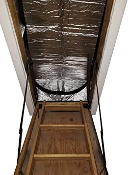 Attic Stairs Insulation Cover for Pull Down Stair 25" x 54" x 11"- R-Value 15.4 Extra Thick Fire Proof Attic Cover Stairway Insulator with Easy Installation, Low-dip Entrance and Tear by Miloo