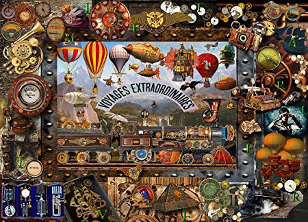 Hennessy Puzzles Steampunk 1000 Piece Jigsaw. Lois Sutton Artist. Fall Colors