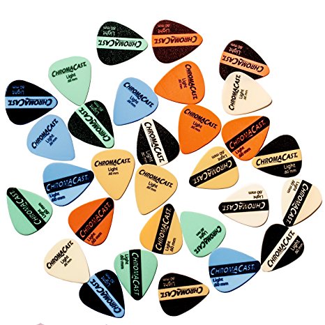 ChromaCast Assorted Vintage Color Delrin Light Gauge Guitar Pick 30 Pack