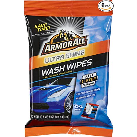 Armor All Ultra Shine Wash Wipes (12 count) (Case of 6)