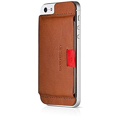 Distil Union - Wally Stick-On Wallet, Card Holder for iPhone 5/5S, iPhone SE (Cowboy Brown)