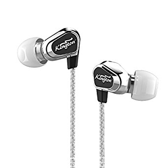 KINGTON Dual Dynamic Driver In-ear Earphone, Super Bass Noise Isolation Wired Headphone with Earbuds Case