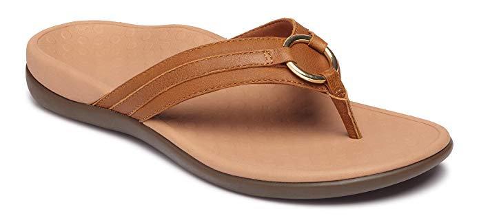 Vionic Women's Tide Aloe Toe-Post Sandal - Ladies Flip- Flop with Concealed Orthotic Arch Support