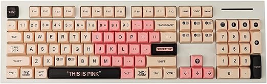 YMDK 144 Keycaps ZDA Profile XDA v2 Dye Sub PBT Pink Plastic Love Valentine for 104 TKL 60% 96 84 68 64 MX Switches Keyboard