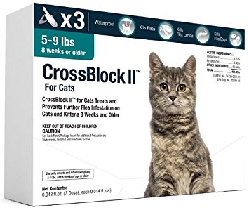 CrossBlock II Flea Preventative for Cats 5-9 Lbs. (3-Pack)