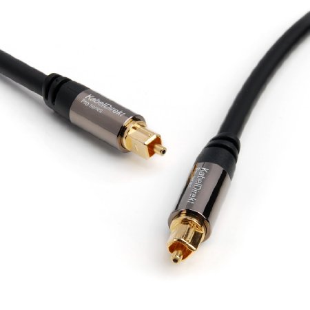 KabelDirekt 15 feet Optical TOSLINK Digital Audio Cable - PRO Series