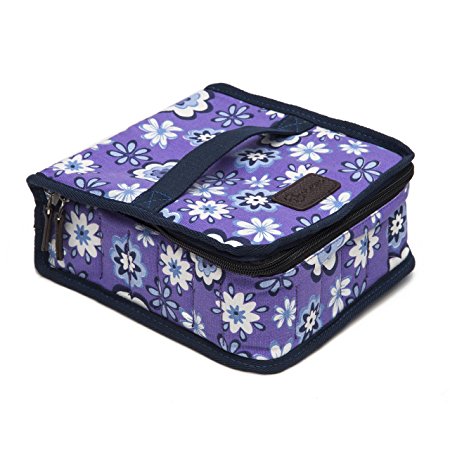 42-Bottle Essential Oil Carrying Case (5ml,10ml,15ml) for doTERRA, Young Living Bottles for Aromatherapy Travel or Storage (Lavender)