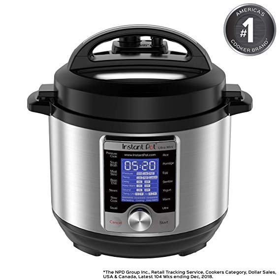 Instant Pot Ultra 3 Qt 10-in-1 Multi- Use Programmable Pressure Cooker, Slow Cooker, Rice Cooker, Yogurt Maker, Cake Maker, Egg Cooker, Sauté, Steamer, Warmer, and Sterilizer (Certified Refurbished)