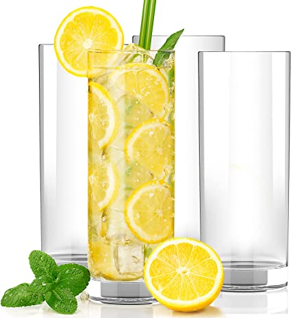 345ml Plastic Highball Drinking Glasses Tumblers Tall Hiball Kids Water Cups Acrylic Adults Glassware Reusable Picnic Drinkware for Cocktail Juice Beer Wine Beverage