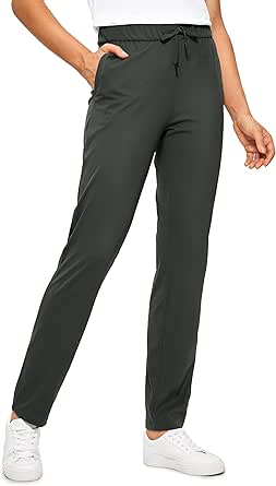 CRZ YOGA 4-Way Stretch Pants for Women Tall 31" Athletic Trousers with Pockets