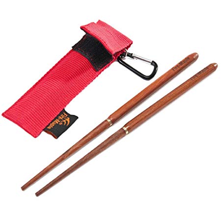 SHZONS Fire-Maple Camping Backpacking Red Sandalwood Foldable Portable Chopsticks …