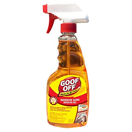 Goof Off FG796 Adhesive Gunk Remover, 16 oz. Trigger Spray Bottle, Orange, 16 Ounce