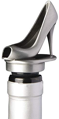 Stainless Steel Shoe Wine Aerator Pourer - Deluxe Decanter Spout for Robust Red and White Wine - Pour Amore Bottle Pourer/Stopper & Air Diffuser by Chris's Stuff