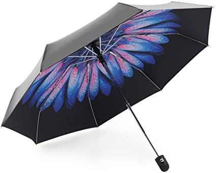 Automatic Travel Umbrella Compact Mini Umbrella Windproof Folding Rain Umbrella Auto Open/Close Lightweight Small Umbrellas for Women Men Kids