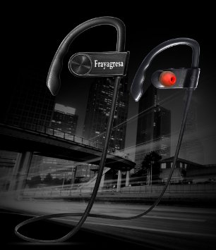 Bluetooth Headphones Wireless Earphones for Sport Running with Mic New Black By Frayagresa (Black)