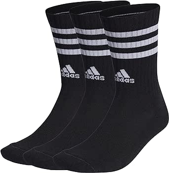 adidas Unisex 3-stripes Cushioned Crew Socks 3 Pairs Crew Socks (pack of 3)