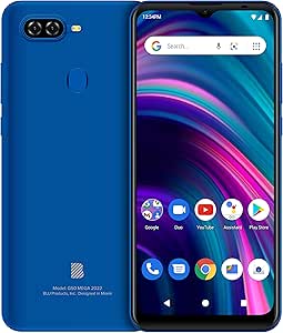 BLU G50 Mega 2022 G0670WW 32GB Dual SIM GSM Unlocked Android Smartphone (Blue)