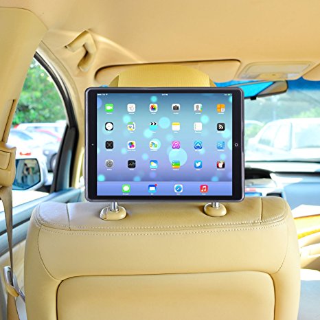 TFY Car Headrest Mount Holder for iPad Air (iPad 5 5th Generation), Fast-Attach Fast-Release Edition, Beige