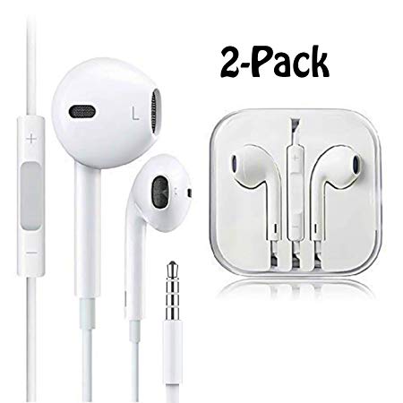 Earphone/Headphones, Earbuds HD Sound Bass Earphones Compatible with iPhone 6s/ 6 Plus/ 5s/ 5c/ 5/ 4s/ SE iPad/iPod 7/ Samsung/Galaxy and All 3.5mm Earbuds Devices