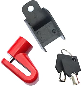 Bicycle Security Disc Lock, Disc Brake Lock,Motorcycle Disc Lock, Anti Theft Motorbike Security Wheel Disk Lock(Red)