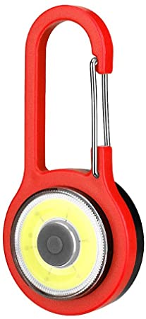 Nesee Portable Key Ring with Light Super Mini Light COB Flashlight Key Ring Keychain Lamp Signal Light